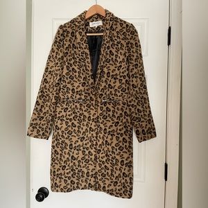 Kendall + Kylie leopard print trench coach